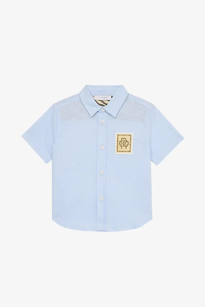 Shirt With RC Monogram Patch And Lettering