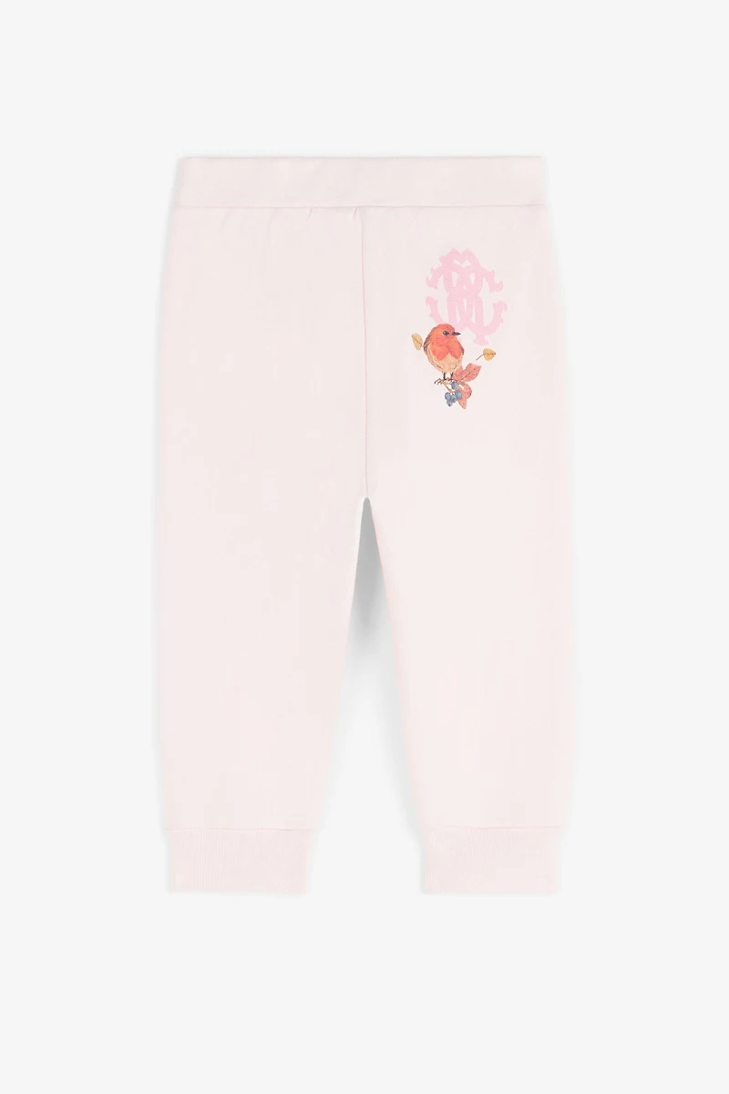 Bird-Print Cotton Sweatpants
