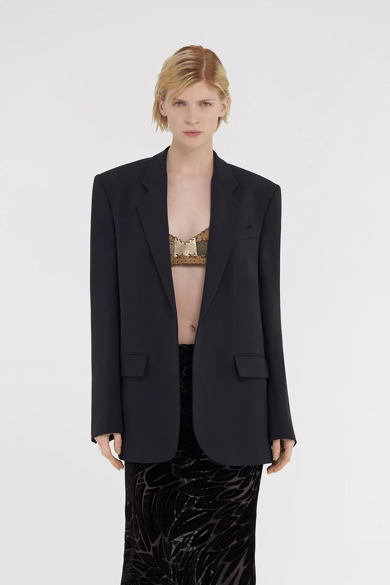 Black Single-Breasted Jacket