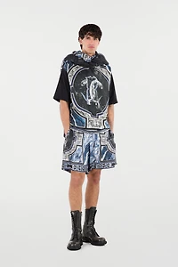 Short With Marble Print And Accents