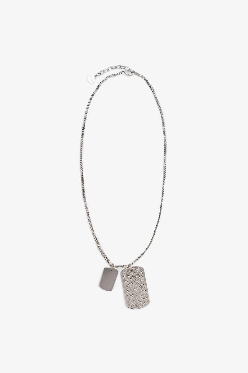 Necklace With Chain And Double Pendant