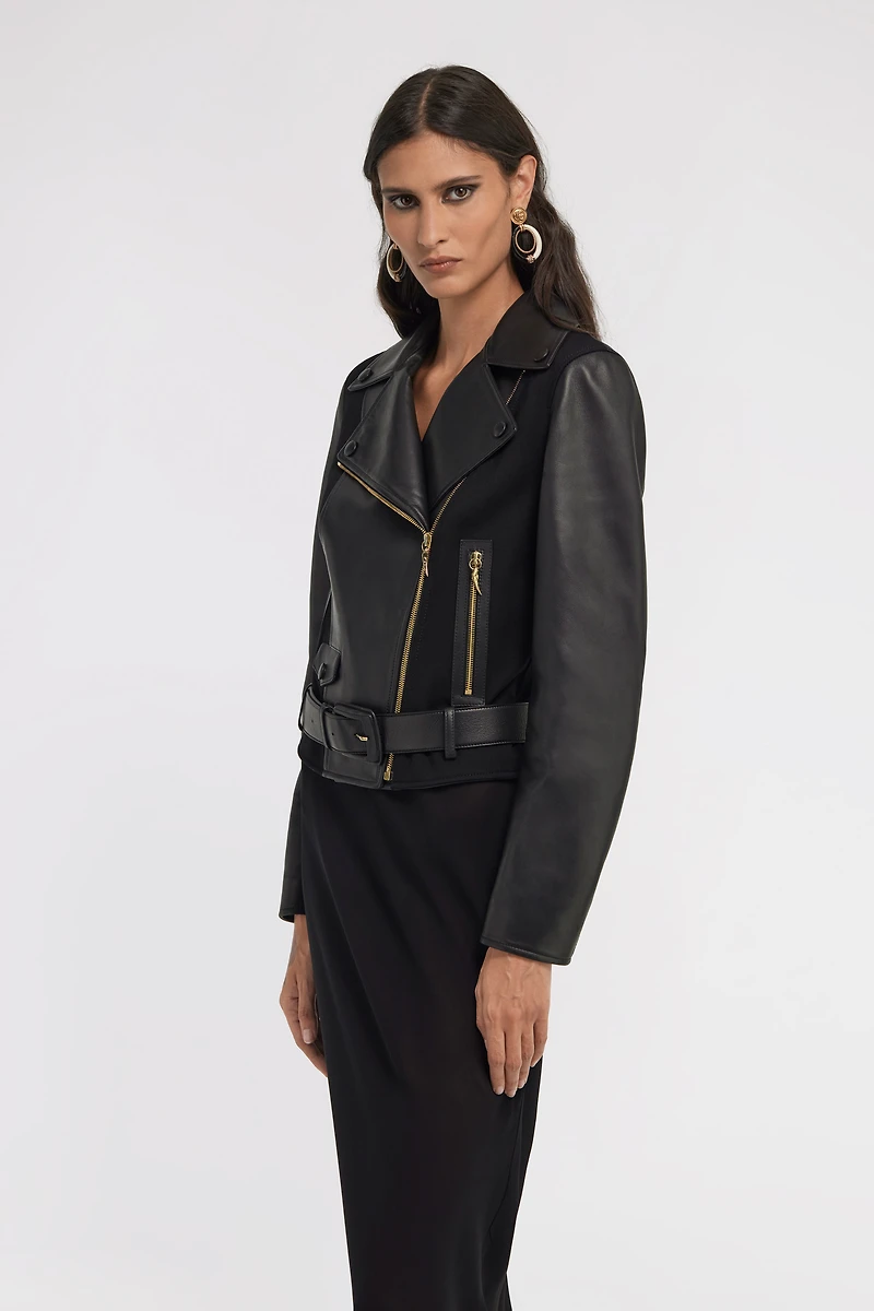 Leather biker Jacket