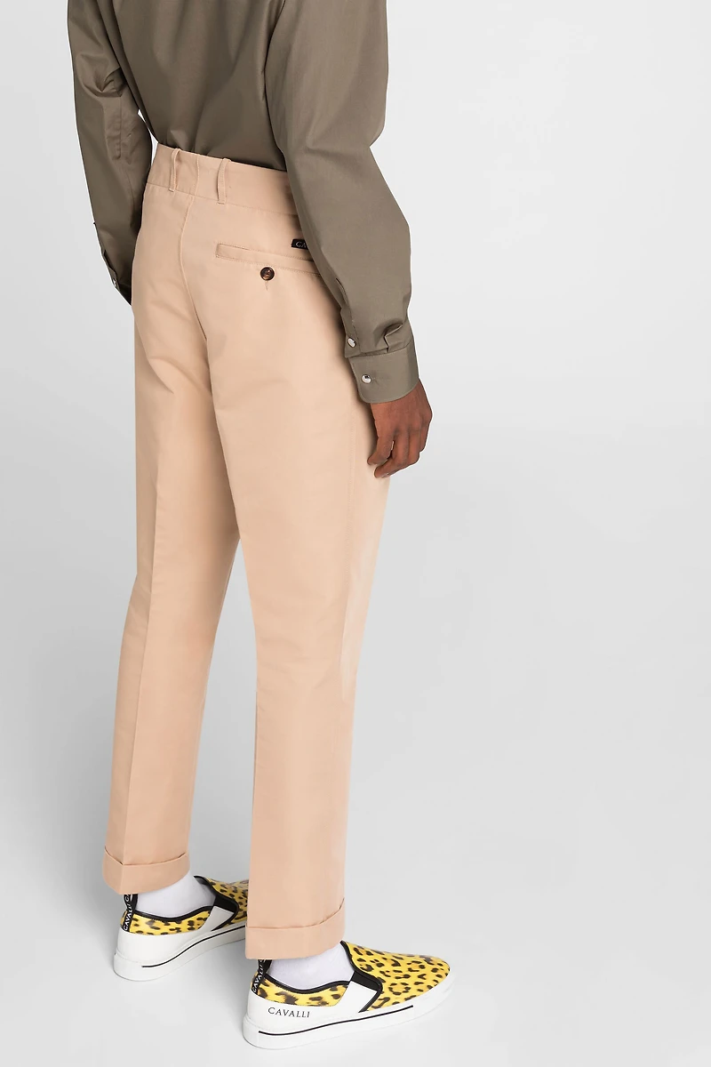 Pleat-detail straight-leg trousers