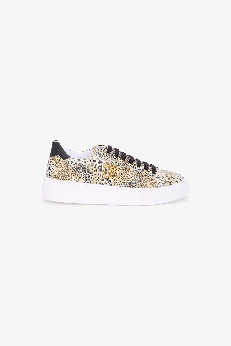 Leopard Print Sneaker with Monogram RC