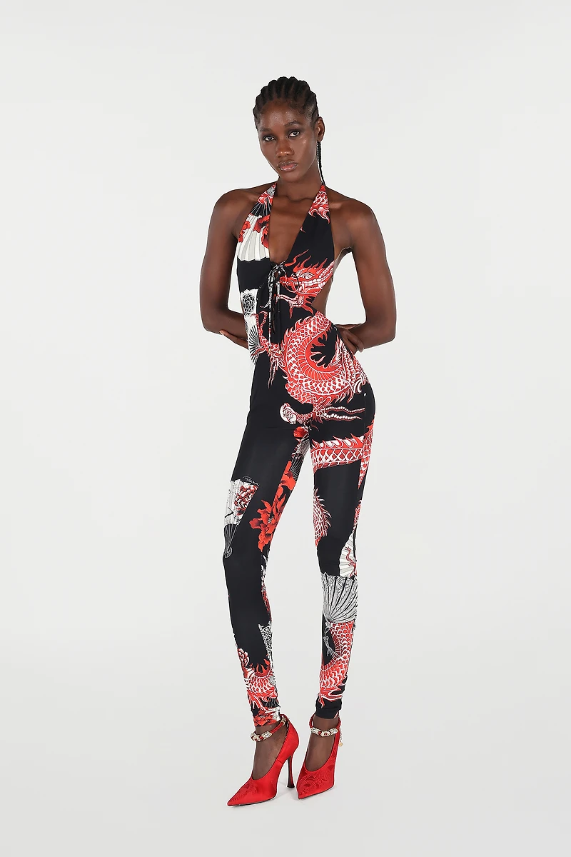 Jumpsuit With All-Over Dragon