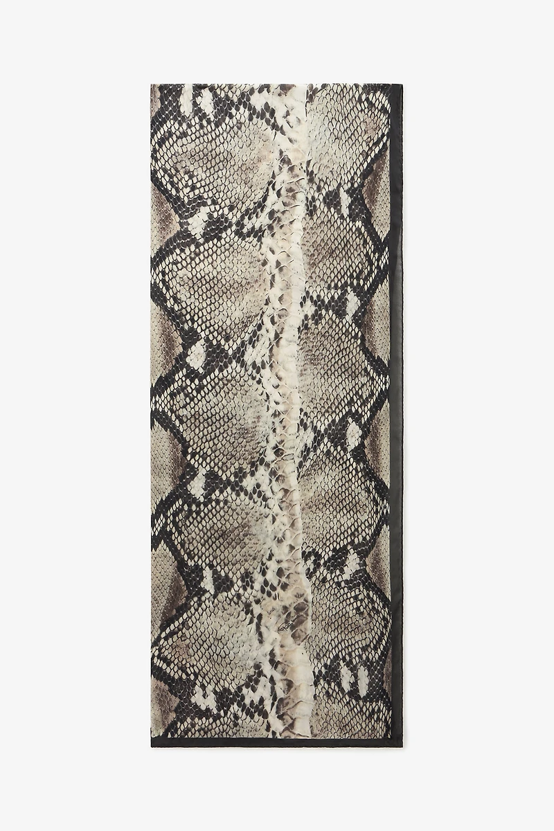 Silk Scarf With Python Print
