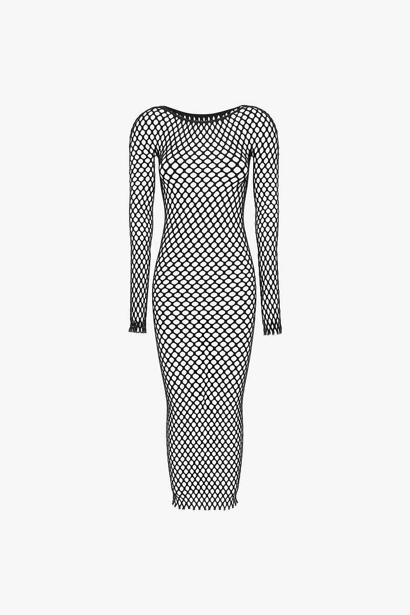 Knit swimsuit cover-up