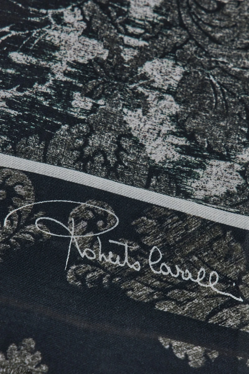 Shawl with Brocade Print