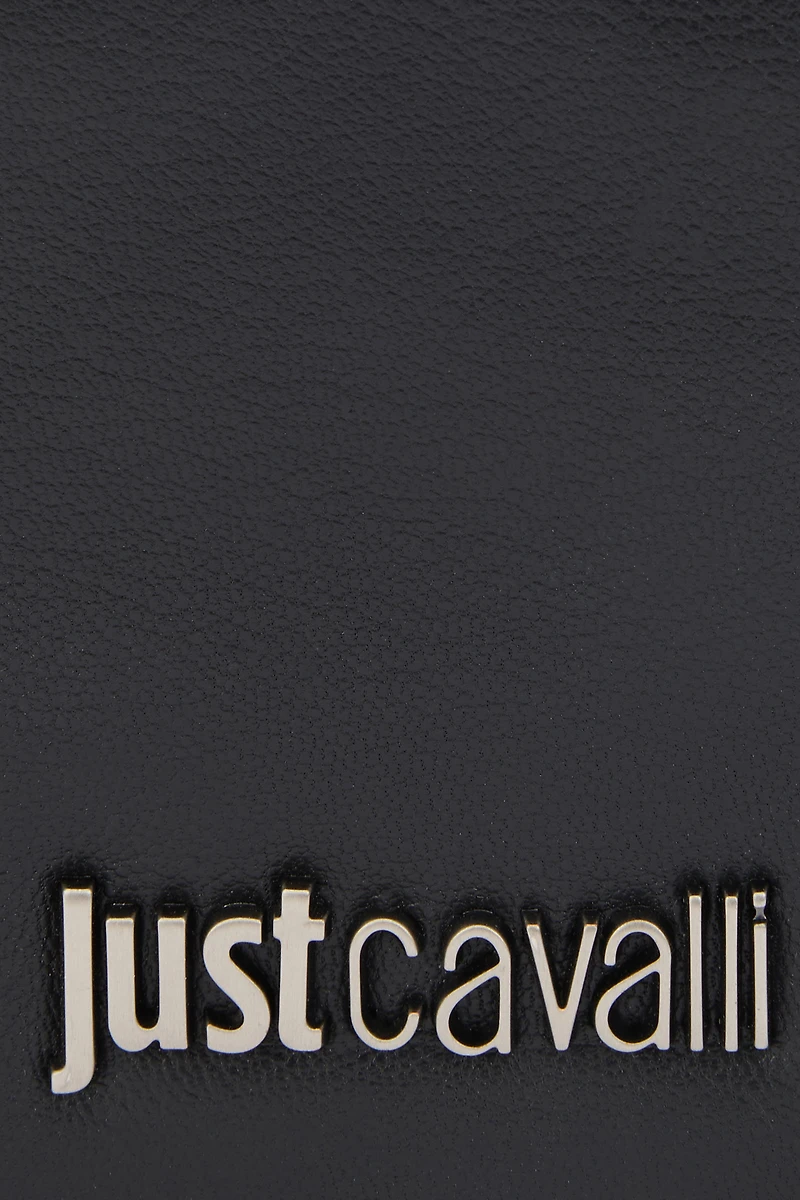 Black Wallet With Metal Logo