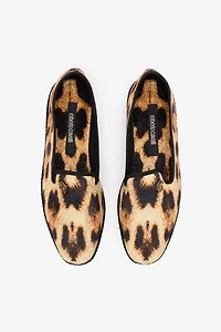 Cheetah Skin Flat Loafers