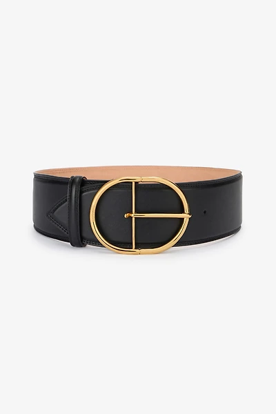 Shaped leather belt