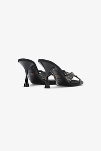 Sandals With Rhinestones And Bejeweled Snake