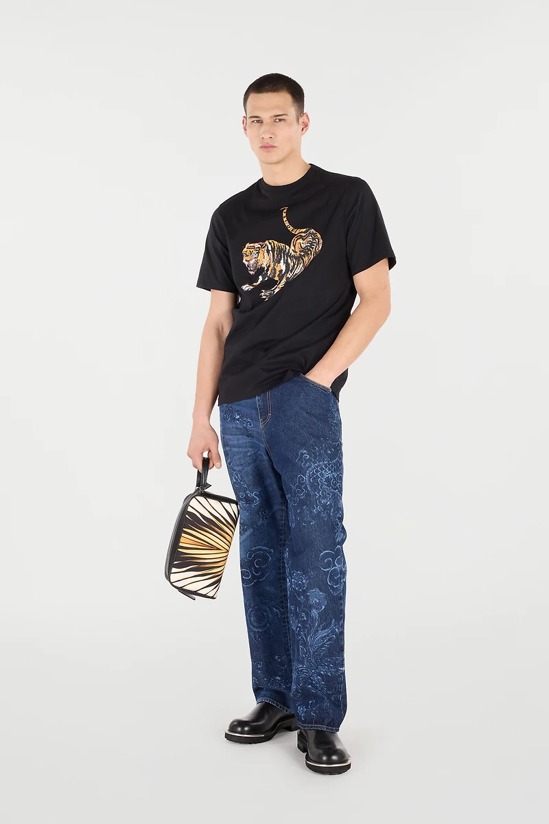 Cotton T-Shirt With Tiger