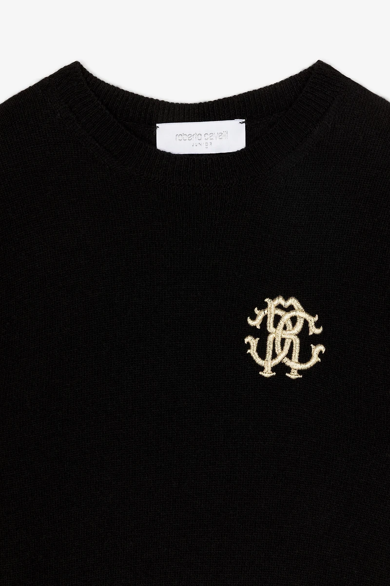 RC Monogram-Embroidered Dress