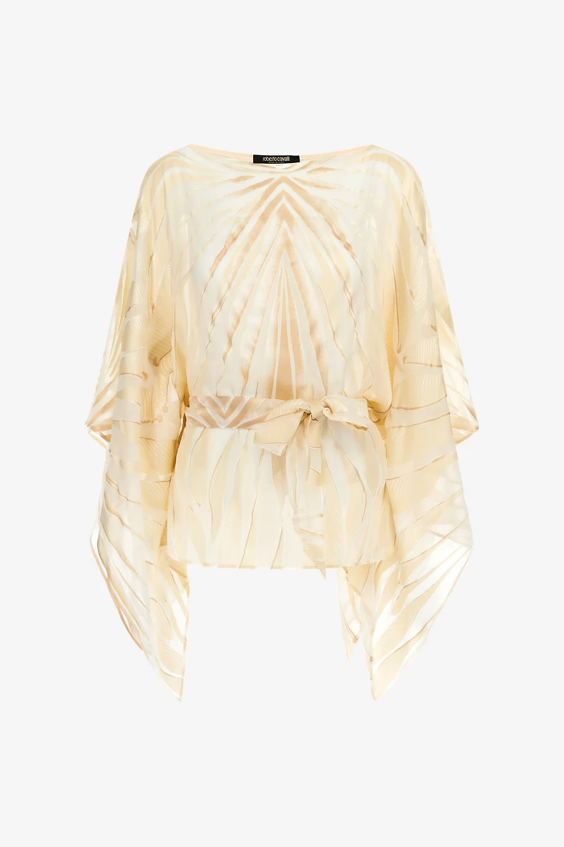 Ray of Gold Print Silk Blend Kaftan