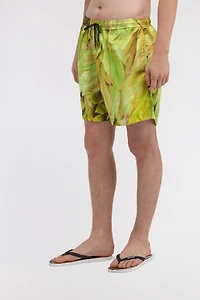 Plumange print swim trunks