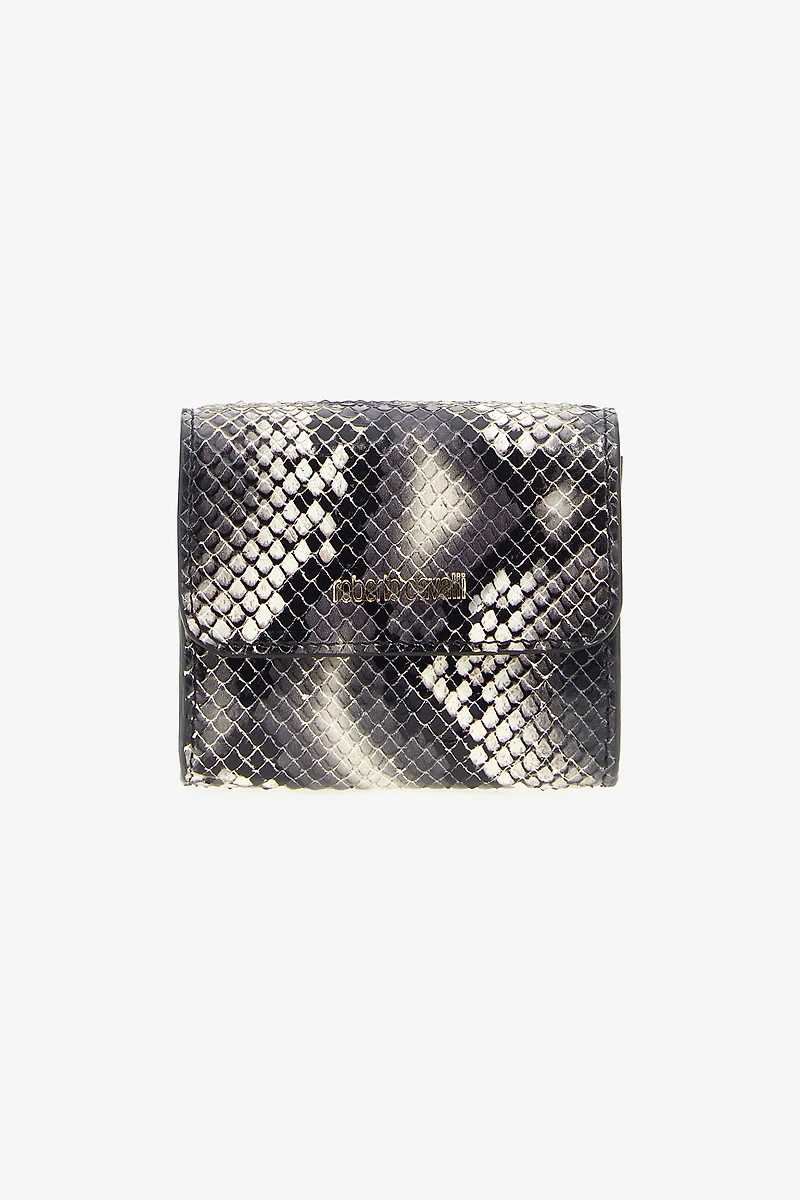 Logo Small wallet in printed leather