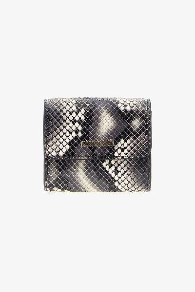 Logo Small wallet in printed leather