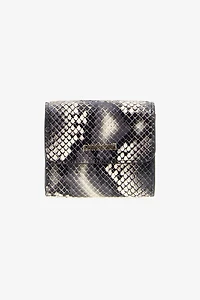 Logo Small wallet in printed leather