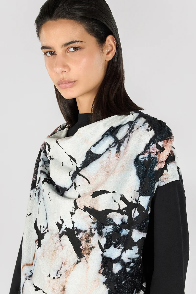 Marble print sweatshirt