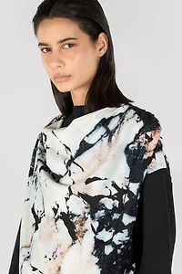 Marble print sweatshirt