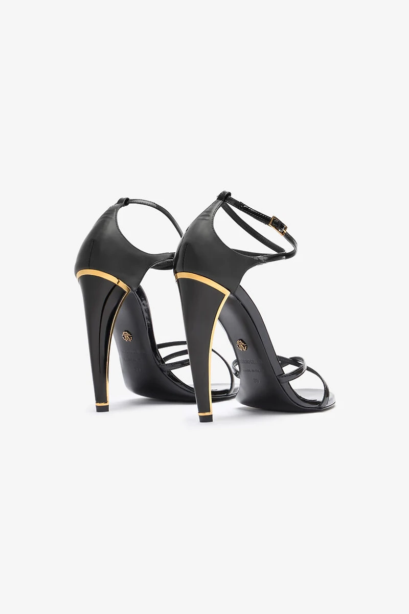 Heeled sandals with Fang heel