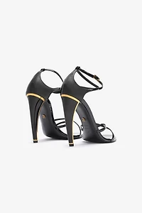 Heeled sandals with Fang heel