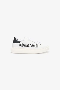 White Sneaker With Logo Print