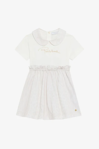 Milk White and Ivory Dress with Jaguar Skin