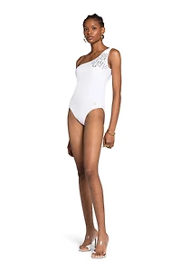 White Swimsuit with Monogram RC