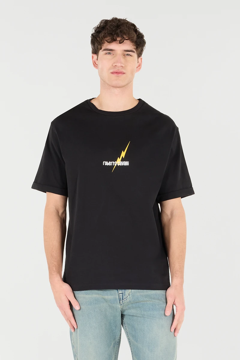 T-Shirt With Print And Logo