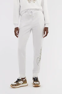 Sporty pants with signature