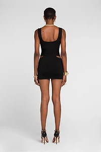 Cut-Out Knit Mini Dress