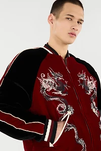 Bomber Jacket With Dragons