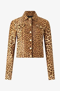 Leather Jacket With Leopard Skin Print