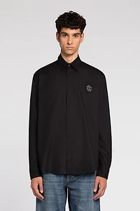 Embroidered-logo cotton shirt