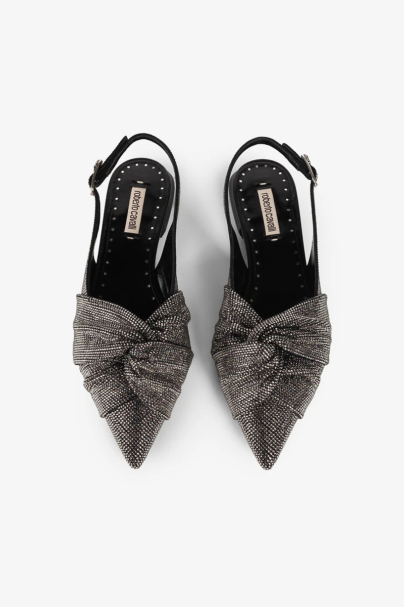 Le Pettegole Crystal-Embellished Slingback Pumps
