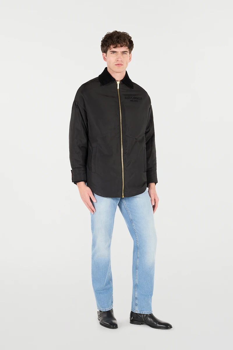 Jacket With Zipper And All-Over Print