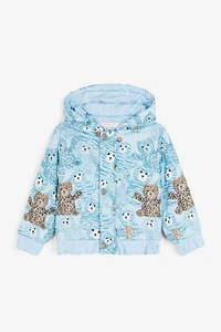 Teddy Bear-Print Padded Coat