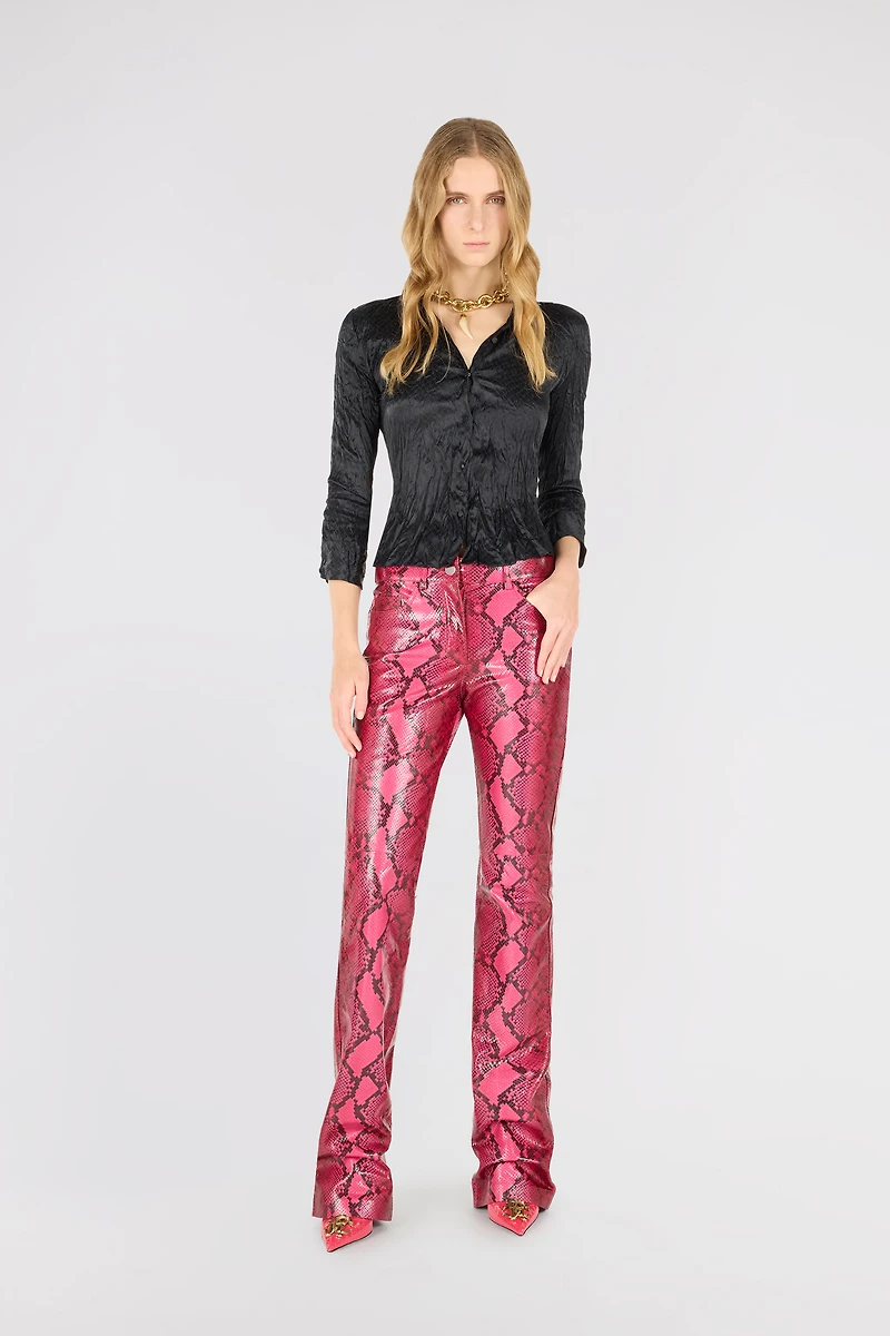 Shiny Python-Print Pants