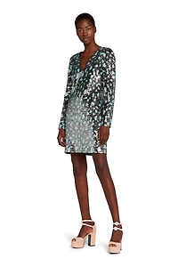 Leopard Sequin-Embellished Dress