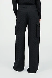 Silk Cargo Trousers with Monogram RC