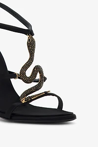 Snake-Embellished Sandals