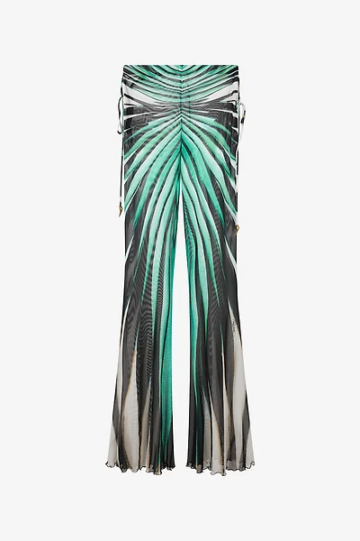 Ray Of Sea Print Flared Trousers