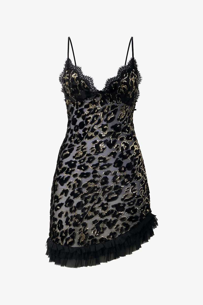 Silk Mini Dress With Ruches