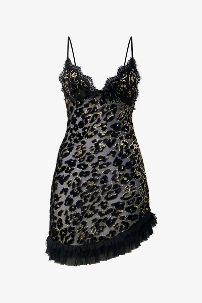 Silk Mini Dress With Ruches