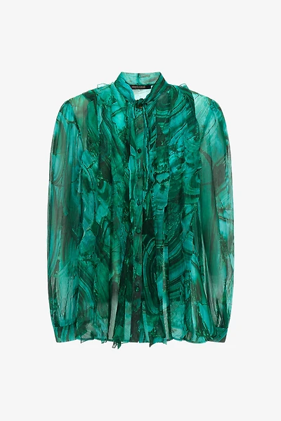 Malachite Print Blouse
