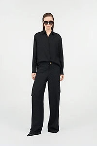 Silk Blend Shirt with Monogram RC