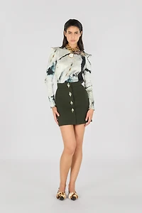 Blouse with Marble print
