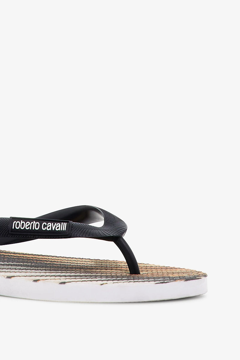 Ray of Gold Print Rubber Flip-Flops
